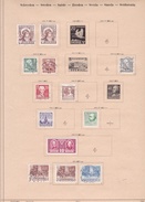 Suède - Collection Vendue Page Par Page - Timbres Oblitérés / Neufs *(avec Charnière) -Qualité B/TB - Sammlungen