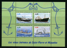 SAINT PIERRE ET MIQUELON - BATEAUX - YT BF 5 ** - BLOC FEUILLET NEUF ** - Blocks & Sheetlets