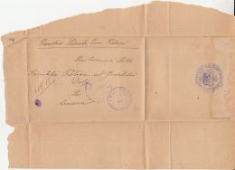 54067- CLOSED LETTER SENT FROM LACRITA-PIELESU TO CRAIOVA, ROUND STAMP, 1896, ROMANIA - Storia Postale