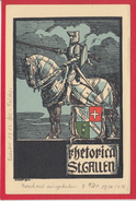 STUDENTIKA, VERBINDUNGSKARTE, RHETORICA ST. GALLEN - Studen