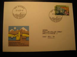 RUGGELL 1987 To Zell Switzerland Cancel Stamp On Cover Liechtenstein - Lettres & Documents