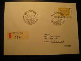 TRIESENBERG 1987 To Zurich Switzerland Cancel Stamp On Registered Cover Liechtenstein - Lettres & Documents