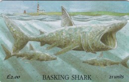 Isle Of Man, MAN 086,  2 £, Basking Shark, 2 Scans. - Isle Of Man