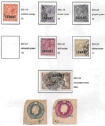 British LEVANT - 1921  George 5th  Overprinted  "LEVANT" SG L18 - L20 And L22 - L24  (6 Stamps) + Extras - USED - British Levant