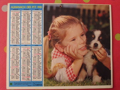 Almanach Des PTT. 1981. Mayenne Laval. Calendrier Poste, Postes Télégraphes. Chien Fillette - Grand Format : 1971-80