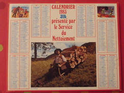 1983. Calendriers éboueurs. Service Du Nettoiement. Le Schlitteur - Big : 1981-90