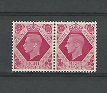 1937 - 47  N° 219  Se-tenant 8 D. ROSE LILAS GEORGES VI Neuf ** Gomme YVERT TELLIER 7.00 € X 2 = 14.00 € - Unused Stamps