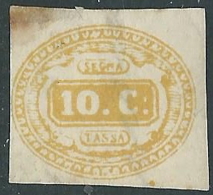 1863 REGNO SEGNATASSE 10 CENT SENZA GOMMA - Y230 - Portomarken