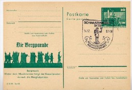 DDR P79-44b-82 C214-a Postkarte PRIVATER ZUDRUCK Bergparade Schwarzenberg Sost. 1982 - Privatpostkarten - Gebraucht