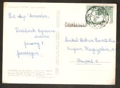 Postkaart Met Speciale Afstempeling En Bijkomende Griffe Stempel GREMBERGEN ; Staat Zie Scan  ! - Herdenkingsdocumenten