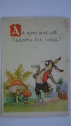 Drunken Hare - Ivre Lièvre - Ubriaco Lepre. 1956 Mushroom Champignon - Paddestoelen
