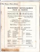 MARINE 1928 - MACHINES AUXILIAIRES - SOCIETE RATEAU - TURBOVENTILATEUR TURBOPOMPE - BROCHURE DE 16 PAGES - MILITAIRE - Frankreich