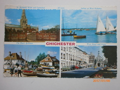 Postcard Multiview Chichester Sussex PU 1967 To Hyde Cheshire My Ref B1469 - Chichester