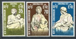 186 NEW HEBRIDES 1975 - Yvert 421/23 - Noel 75 Sculpture Madone - Neuf ** (MNH) Sans Charniere - Neufs