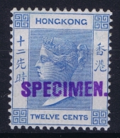 Hong Kong : Sg 60s  Mi Nr 59 1900 WM CA Local Handstamped "SPECIMEN" Samuel HK4  With Gum - Nuovi