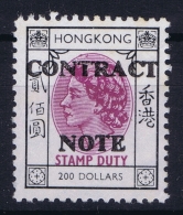 Hong Kong : Revenue Stamp Contract Note B 348  1972 MNH/**/postfrisch/neuf Sans Charniere - Oblitérés