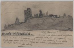 Ruine Pfeffingen - Feldpostkarte Mit Bleistift Zeichnung - Other & Unclassified