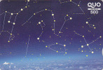 Carte Prépayée JAPON - ESPACE ASTRONOMIE - Galaxie Constellation - SPACE JAPAN Astronomy QUO Card - 868 - Astronomie