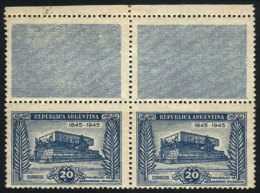 GJ.925CA, Block Of 2 Stamps + 2 Labels, The Left One With RETOUCH, Very Fine! - Sonstige & Ohne Zuordnung