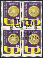 GJ.1604a, 1973 Banco De La Provincia De Buenos Aires, Variety BLACK COLOR OMITTED, Very Rare Block Of 4 With First... - Andere & Zonder Classificatie