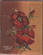 Miniature/ Bouquet D'Anémones / Peint à L'huile Sur Carton Entoilé /Amateur/ Vers 1930          GRAV - Huiles