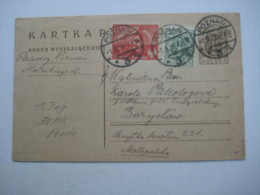 1922 , Ganzsache  Aus Poznan - Covers & Documents