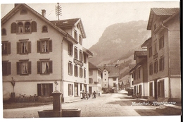 MUOTATHAL: Echt-Foto-AK Mit Gasthaus Post Und Poststelle, Animiert ~1930 - Muotathal