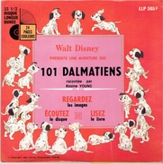 101 DALMATIENS WALT DISNEY PAR ROSINE YOUNG LIVRET DE 24 PAGES ILLUSTREES ET DISQUE 33 TOURS - Disques & CD