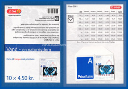 2001  DENMARK  COMPLETE SPECIAL EUROPA 45 KR. BOOKLET WATER FACIT HS 115 UNUSED - Booklets