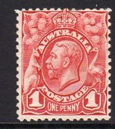 Australia 1913-4 1d Red GV Head, No Wmk., Heavy Hinge (SG 17) - Mint Stamps