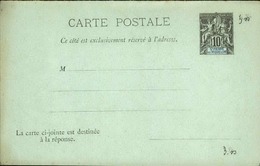 ST PIERRE ET MIQUELON - Entier Sur Carte Réponse Vierge Au Type Groupe - Très Bon état - P21090 - Cartas & Documentos