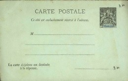 REUNION - Entier Sur Carte Réponse Au Type Groupe - P21101 - Lettres & Documents