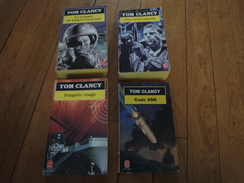 Lot De 4 Livres De Poche Albin Michel- Genre Triller Militaire Par Tom Clancy - Lots De Plusieurs Livres