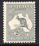 Australia 1915 2d Grey 'Roo, 2nd Wmk., Lightly Hinged Mint (SG 24) - Mint Stamps