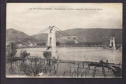 CPA 07 - LA VOULTE-sur-RHONE - Vue Générale - Le Pont Suspendu - Une Crue Du Rhône - TB PLAN Inondations - La Voulte-sur-Rhône