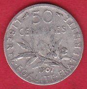 France 50 Centimes Semeuse 1907 - Sonstige & Ohne Zuordnung