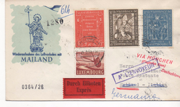 3018     Carta Urgente Luxembourg 1959  Via Munchen  Flughafen Riem , Devuelta Al Remitente, A L´Envoyeur - Briefe U. Dokumente