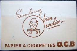 BUVARD  ANCIEN  TABAC EROTISME  PAPIERS A CIGARETTES O C B BIEN ROULEES - Tabak & Cigaretten