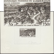 Cameroun 1966 Y&T PA 80. Épreuve D'artiste, Signée Albert Decaris. Site Hôtelier, Parc National Waza. Boucarou - Hostelería - Horesca