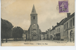 VERON - L'Église Et La Place - Veron