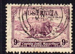 Australia 1934 Captain MacArthur 9d Merino Sheep Value, Used (SG152) - Oblitérés