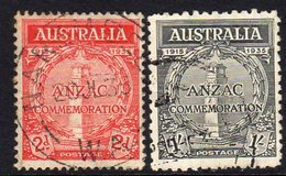 Australia 1935 20th Anniversary Of Gallipoli Landing Set Of 2, Used (SG154/5) - Gebruikt