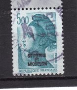 St Pierre & Miquelon--N°468-- 5.00 F Bleu-vet //Liberté De Gandon - Usati