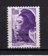 St Pierre & Miquelon--N°469-- 10.00 F Violet //Liberté De Gandon - Oblitérés