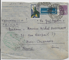 1933 - BRESIL - ENVELOPPE Par ZEPPELIN "GRAF ZEPPELIN" CONDOR De RIO DE JANEIRO Pour BOIS-COLOMBE - Brieven En Documenten