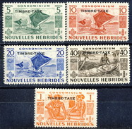 Nouvelles Hebrides Tasse 1953 Serie N. 26-30 MNH Cat. € 37 - Postage Due