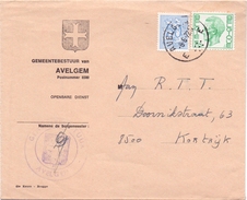 Omslag Enveloppe - Gemeente Avelgem - Stempel 1972 - Enveloppes