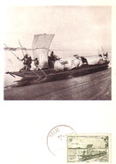 AOF - SOUDAN FRANCAIS - IONYL - CARTE MAXIMUM - SOUDAN - PIROGUE SUR LE NIGER. - Soedan (1954-...)