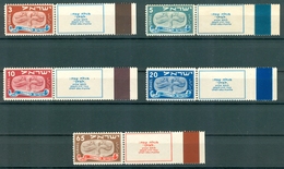 Israel - 1948, Michel/Philex No. : 10/11/12/13/14, COLOR TAB, NEW YEAR ISSUE - MH - *** - - Oblitérés (avec Tabs)