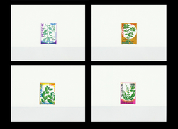 SENEGAL DELUXE PROOF PROOFS EPREUVE EPREUVEs DE LUXE PLANTES MEDECINALES FULL SET 2001 YT 1631/4 - Piante Medicinali